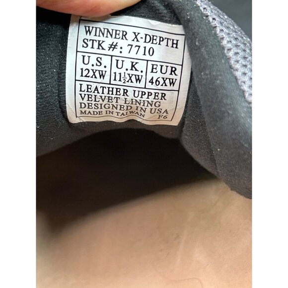 Dr Comfort Mens Black Leather Extra Wide Hook & Loop Shoes Size 12 XW - Picture 7 of 8